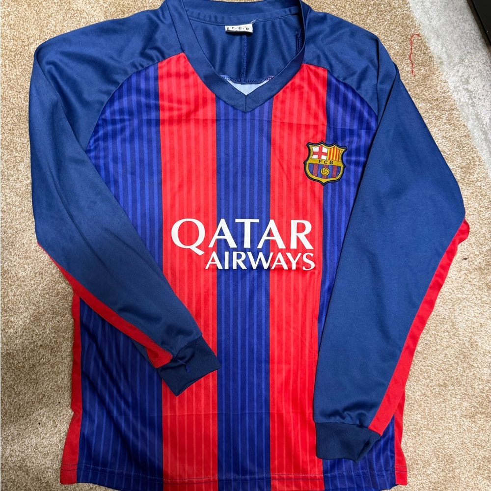 Kids Long Sleeve Jersey - Red and Blue